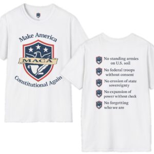 2 sided state sovereignty (crest) maca (make america constitutional again) unisex t shirt