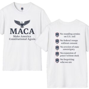 2 sided state sovereignty (eagle) maca (make america constitutional again) unisex t shirt