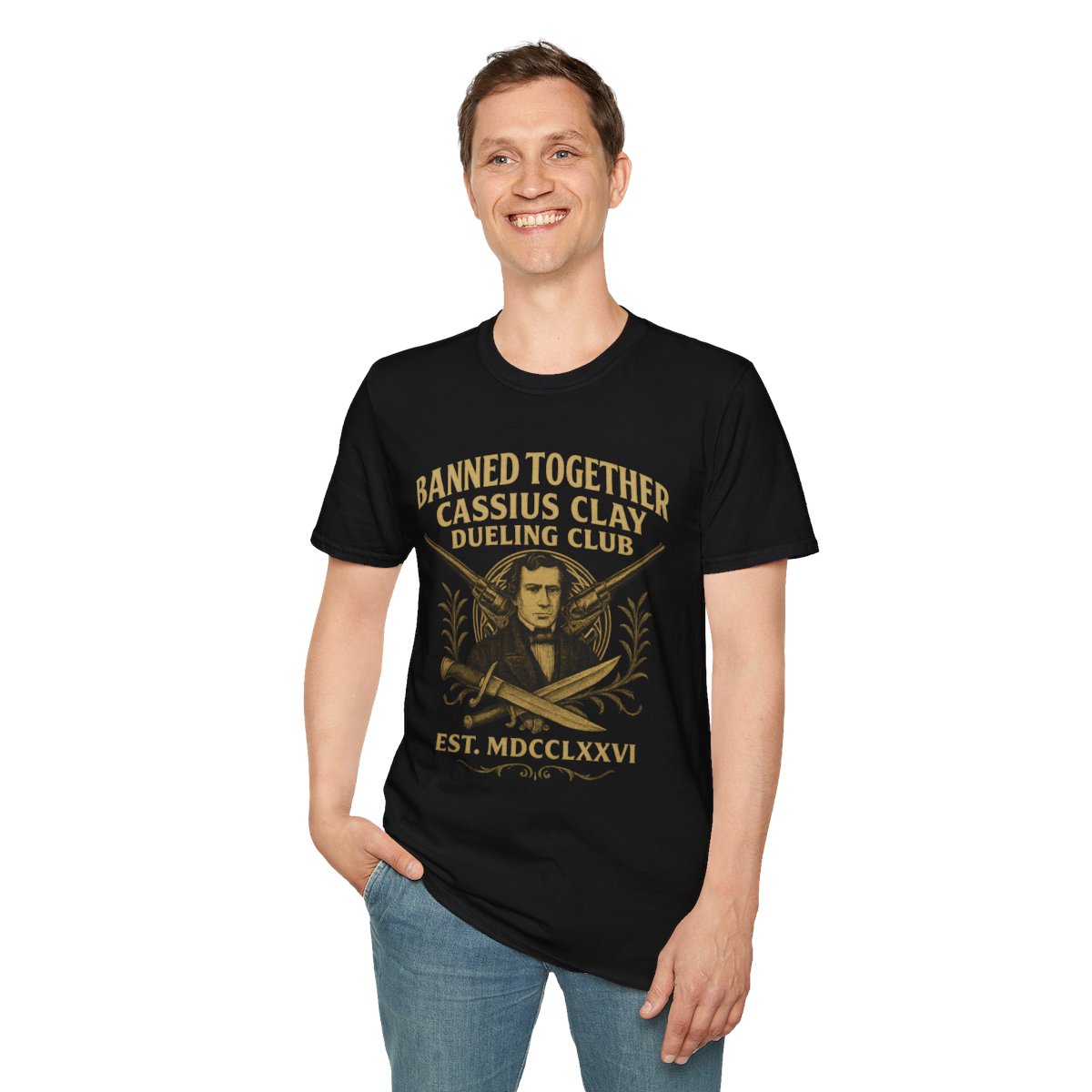 cassius clay: dueling club (black) banned together unisex t shirt cassius clay: dueling club (black) banned together unisex t shirt