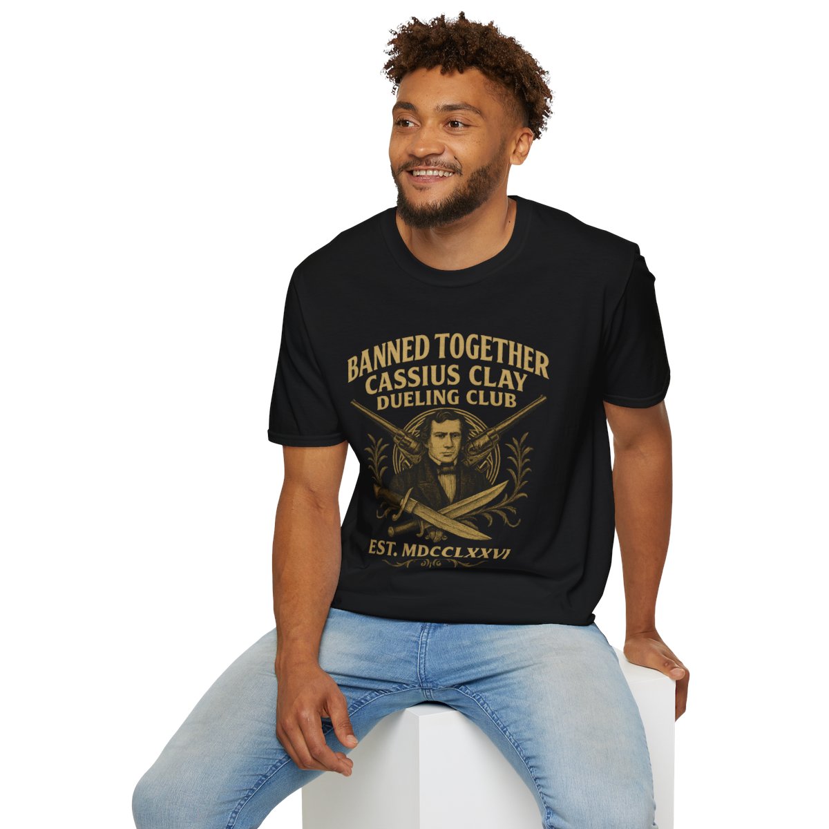 cassius clay: dueling club (black) banned together unisex t shirt cassius clay: dueling club (black) banned together unisex t shirt
