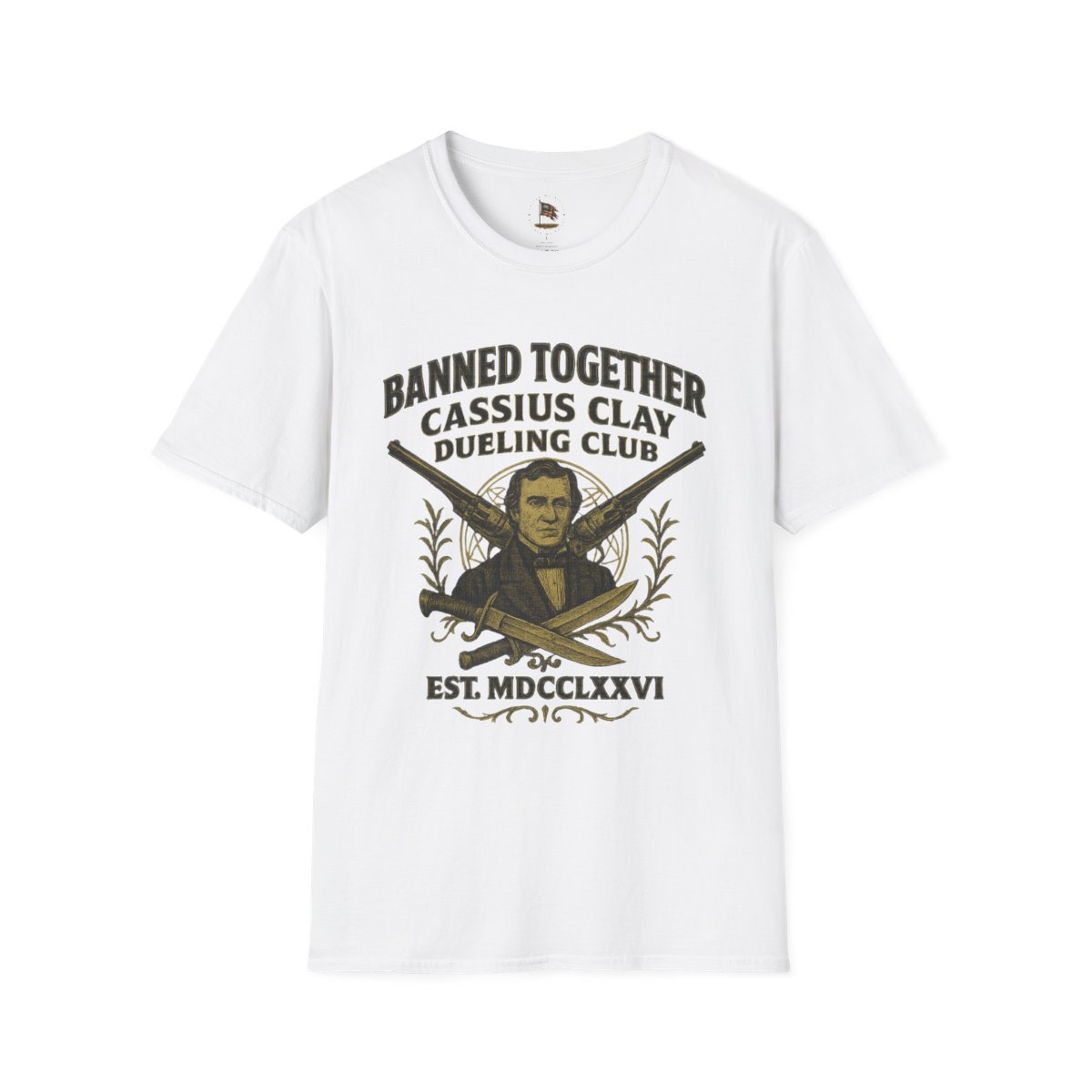 cassius clay: dueling club (white) banned together unisex t shirt cassius clay: dueling club (white) banned together unisex t shirt
